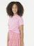 T-shirt Sunset Skies Crop RIP CURL voor meisjes geel+rozen - vertbaudet enfant 