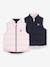 Donsjack voor kinderen, mouwloos, omkeerbaar, tweekleurig PETIT BATEAU rozen - vertbaudet enfant 