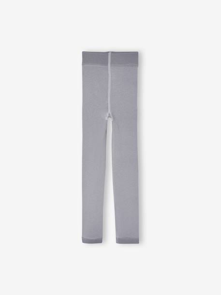 Fleece-legging voor meisjes blauw+gemêleerd grijs+parelgrijs+zachtpaars+zwart - vertbaudet enfant 