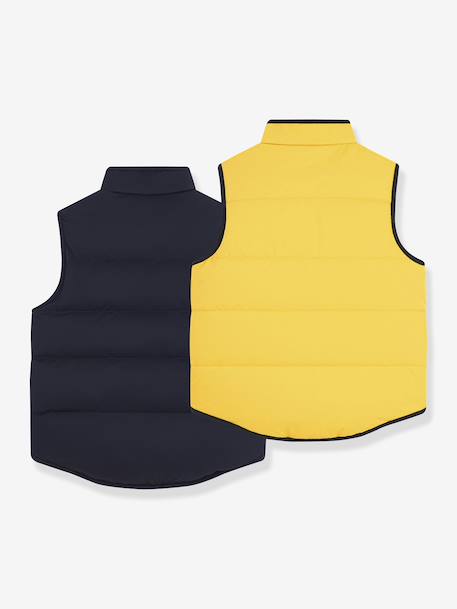 Donsjack voor kinderen, mouwloos, tweekleurig en omkeerbaar PETIT BATEAU marineblauw - vertbaudet enfant 