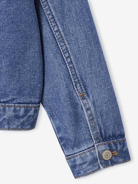 Jeansjas voor meisjes lichtblauw+middenblauw - vertbaudet enfant 