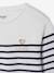 T-shirt met lange mouwen voor meisjes blauw, gestreept+pruim+saliegroen - vertbaudet enfant 
