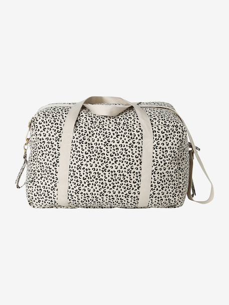 Luiertas Canvas club luipaard beige, bedrukt+touw - vertbaudet enfant 