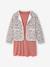 Set met jurk en gewatteerd vest voor meisjes antraciet+rozenhout - vertbaudet enfant 