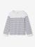 T-shirt met lange mouwen voor meisjes blauw, gestreept+pruim+saliegroen - vertbaudet enfant 