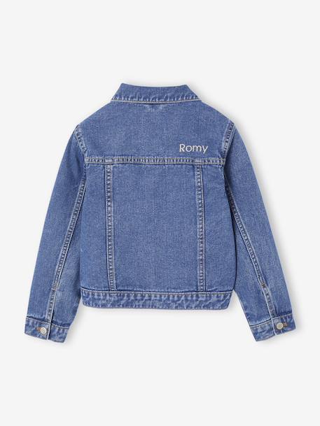 Jeansjas voor meisjes lichtblauw+middenblauw - vertbaudet enfant 