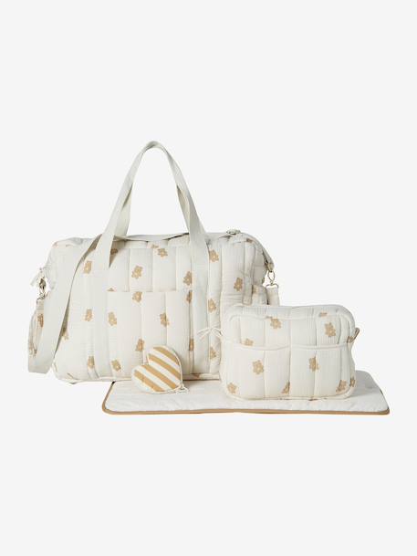 24-uurs tas MAMA TEDDY cappuccino+ecru - vertbaudet enfant 