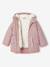 Parka met capuchon 3 in 1 meisjes parka + gewatteerde jas marineblauw+rozenhout - vertbaudet enfant 