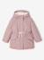 Parka met capuchon 3 in 1 meisjes parka + gewatteerde jas marineblauw+rozenhout - vertbaudet enfant 