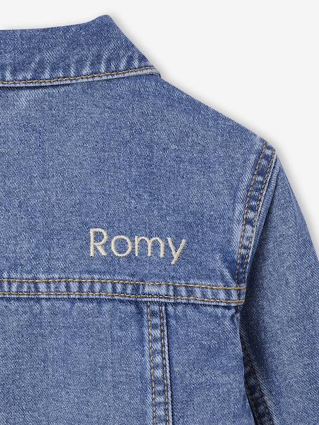 Jeansjas voor meisjes lichtblauw+middenblauw - vertbaudet enfant 