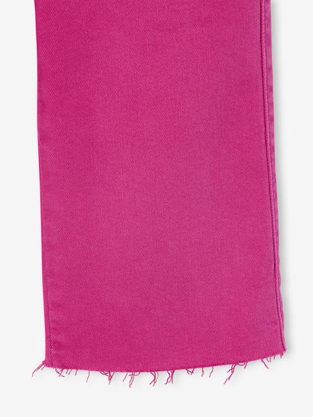 Wijde cargobroek voor meisjes fuchsia - vertbaudet enfant 