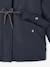 Parka met capuchon 3 in 1 meisjes parka + gewatteerde jas marineblauw+rozenhout - vertbaudet enfant 