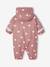 Bedrukte regenjas met capuchon voor baby's, gevoerd met fleece oudroze - vertbaudet enfant 