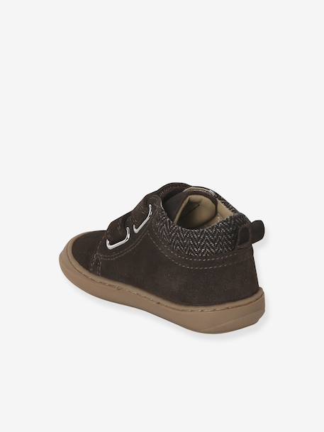 Babyslofjes van zacht leer met antislip beige+blauw+bruin+chocoladebruin+felblauw+groen+oceaanblauw+okergeel+saliegroen+veel beige+veel bruin+veel groen - vertbaudet enfant 