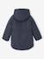 Parka met capuchon 3 in 1 meisjes parka + gewatteerde jas marineblauw+rozenhout - vertbaudet enfant 
