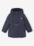 Parka met capuchon 3 in 1 meisjes parka + gewatteerde jas marineblauw+rozenhout - vertbaudet enfant 