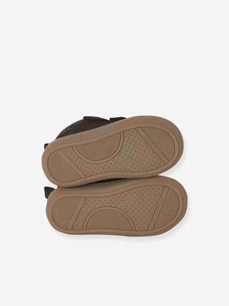 Babyslofjes van zacht leer met antislip beige+blauw+bruin+chocoladebruin+felblauw+groen+oceaanblauw+okergeel+saliegroen+veel beige+veel bruin+veel groen - vertbaudet enfant 