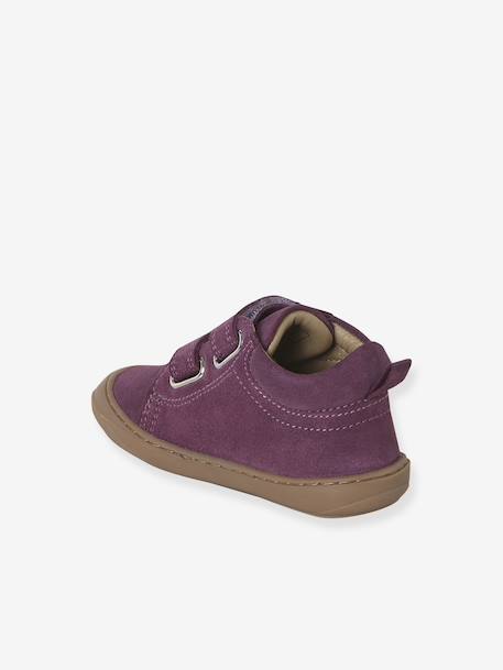 Zachte lederen baby-slofjes voor de eerste stapjes beige, bedrukt+blauw, bedrukt+brons+goud+groen, bedrukt+oudroze+roze (poederkleur)+roze, bedrukt+rozen+turquoiseblauw+veel roze+zachtpaars - vertbaudet enfant 