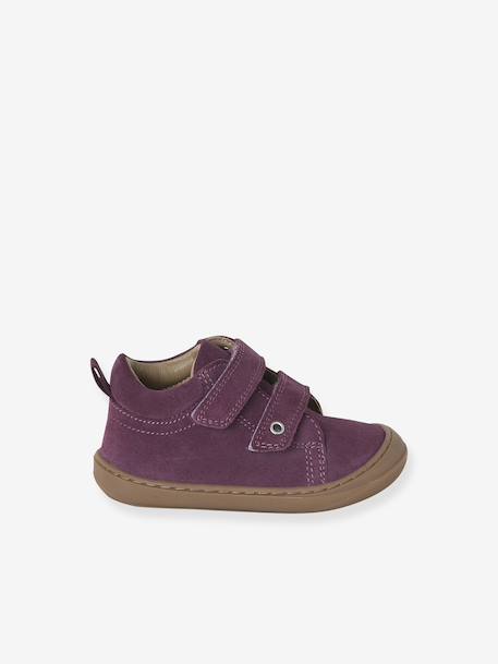 Zachte lederen baby-slofjes voor de eerste stapjes beige, bedrukt+blauw, bedrukt+brons+goud+groen, bedrukt+oudroze+roze (poederkleur)+roze, bedrukt+rozen+turquoiseblauw+veel roze+zachtpaars - vertbaudet enfant 