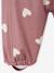 Bedrukte regenjas met capuchon voor baby's, gevoerd met fleece oudroze - vertbaudet enfant 