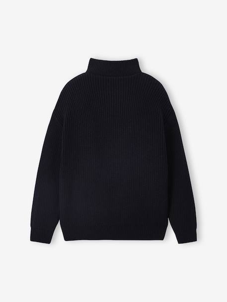 Sweater met col voor jongens JONEN antraciet - vertbaudet enfant 