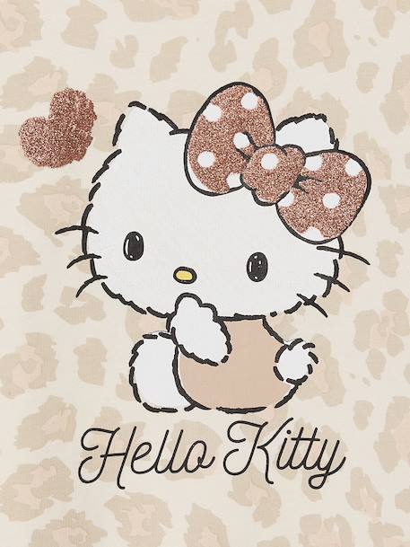 HELLO KITTY® sweater met luipaardprint voor meisjes ecru - vertbaudet enfant 