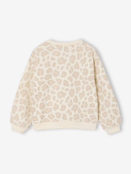 HELLO KITTY® sweater met luipaardprint voor meisjes ecru - vertbaudet enfant 