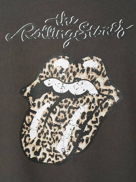 Sweater voor meisjes met capuchon The Rolling Stones® antraciet - vertbaudet enfant 