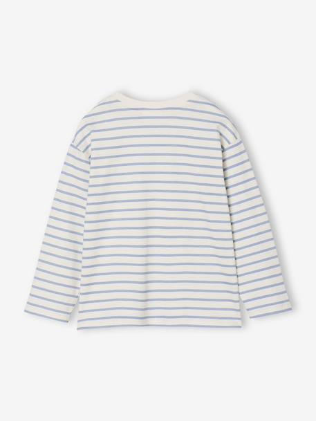 BLUEY® unisex t-shirt met lange mouwen blauw, gestreept - vertbaudet enfant 