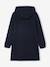 Meisjesjurk van sweatstof met capuchon en mooie details antraciet+gemêleerd grijs+groen+marineblauw - vertbaudet enfant 