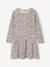 Meisjesjurk met print antraciet+beige (poederkleur)+rozen - vertbaudet enfant 