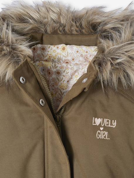 3-in-1 parka met capuchon meisje DARK GREEN+groengrijs+kaki+PURPLE DARK+salie+zwart - vertbaudet enfant 