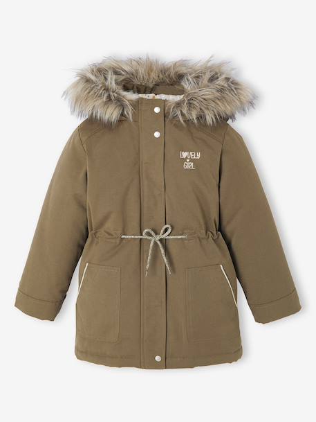 3-in-1 parka met capuchon meisje DARK GREEN+groengrijs+kaki+PURPLE DARK+salie+zwart - vertbaudet enfant 