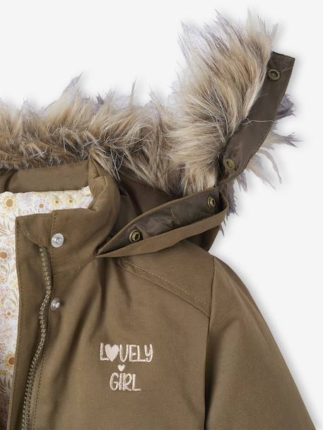 3-in-1 parka met capuchon meisje DARK GREEN+groengrijs+kaki+PURPLE DARK+salie+zwart - vertbaudet enfant 