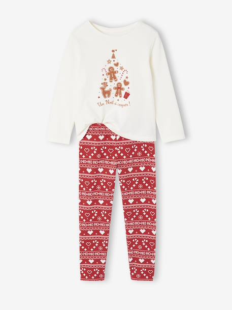Kerst pyjama set voor meisjes rood - vertbaudet enfant 