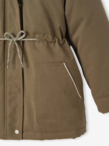 3-in-1 parka met capuchon meisje DARK GREEN+groengrijs+kaki+PURPLE DARK+salie+zwart - vertbaudet enfant 