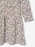 Meisjesjurk met print antraciet+beige (poederkleur)+rozen - vertbaudet enfant 