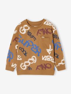 -Jongensshirt in sweaterlook met print