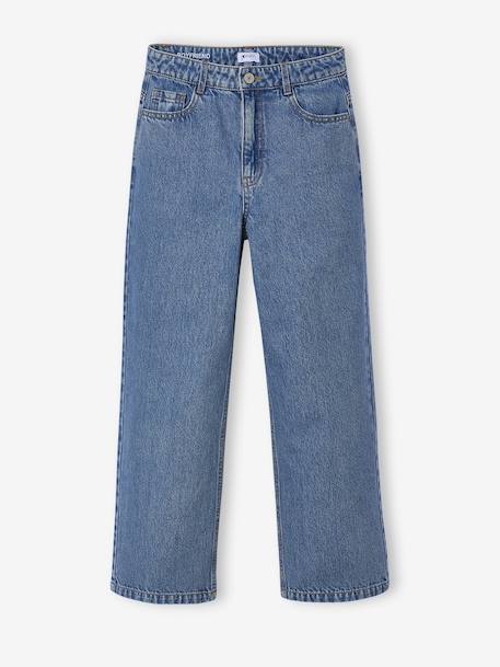 Losse jeans voor meisjes JONEN denimgrijs+donkerblauw+middenblauw - vertbaudet enfant 