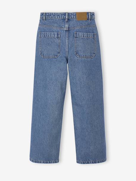 Losse jeans voor meisjes JONEN denimgrijs+donkerblauw+middenblauw - vertbaudet enfant 