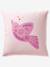 Bedovertrek + omkeerbare kussensloop voor kinderen BIRDY, met gerecycled katoen roze (poederkleur) - vertbaudet enfant 