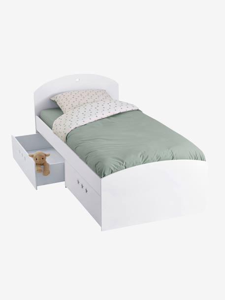 Vast kinderbed met lades SIRIUS wit - vertbaudet enfant 