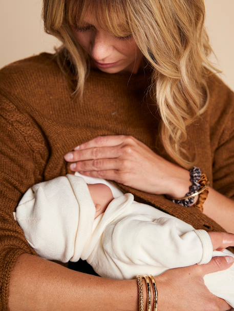 Fantasie sweater voor zwangerschap en borstvoeding ENVIE DE FRAISE olijf - vertbaudet enfant 