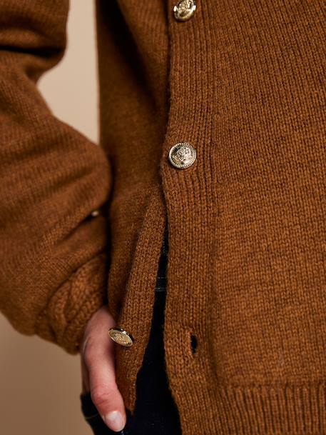 Fantasie sweater voor zwangerschap en borstvoeding ENVIE DE FRAISE olijf - vertbaudet enfant 