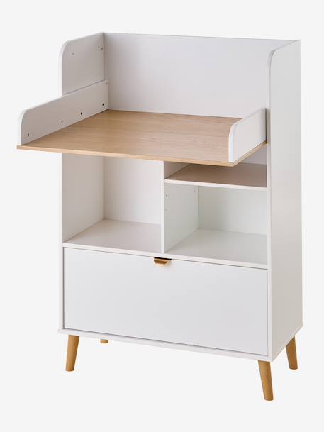 Luiertafel die kan worden omgevormd tot een bibliotheek MERVEILLE wit - vertbaudet enfant 