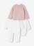 Babypakje 3-delige set in effen tricot vestje + babyslaappakje + body rozen - vertbaudet enfant 