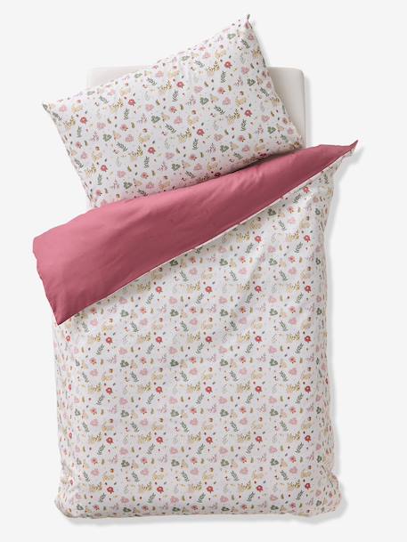 Bedset voor baby's met dekbedovertrek + kussensloop LAPIN ENCHANTÉ oudroze - vertbaudet enfant 