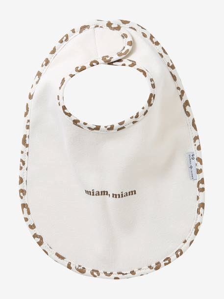 Weekplanner van ENVIE DE FRAISE slabbetjes met luipaardprint, personaliseerbaar beige - vertbaudet enfant 