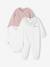 Babypakje 3-delige set in effen tricot vestje + babyslaappakje + body rozen - vertbaudet enfant 