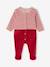 Kerstpyjama en muts baby in fluweel / velours ENVIE DE FRAISE, personaliseerbaar rood - vertbaudet enfant 